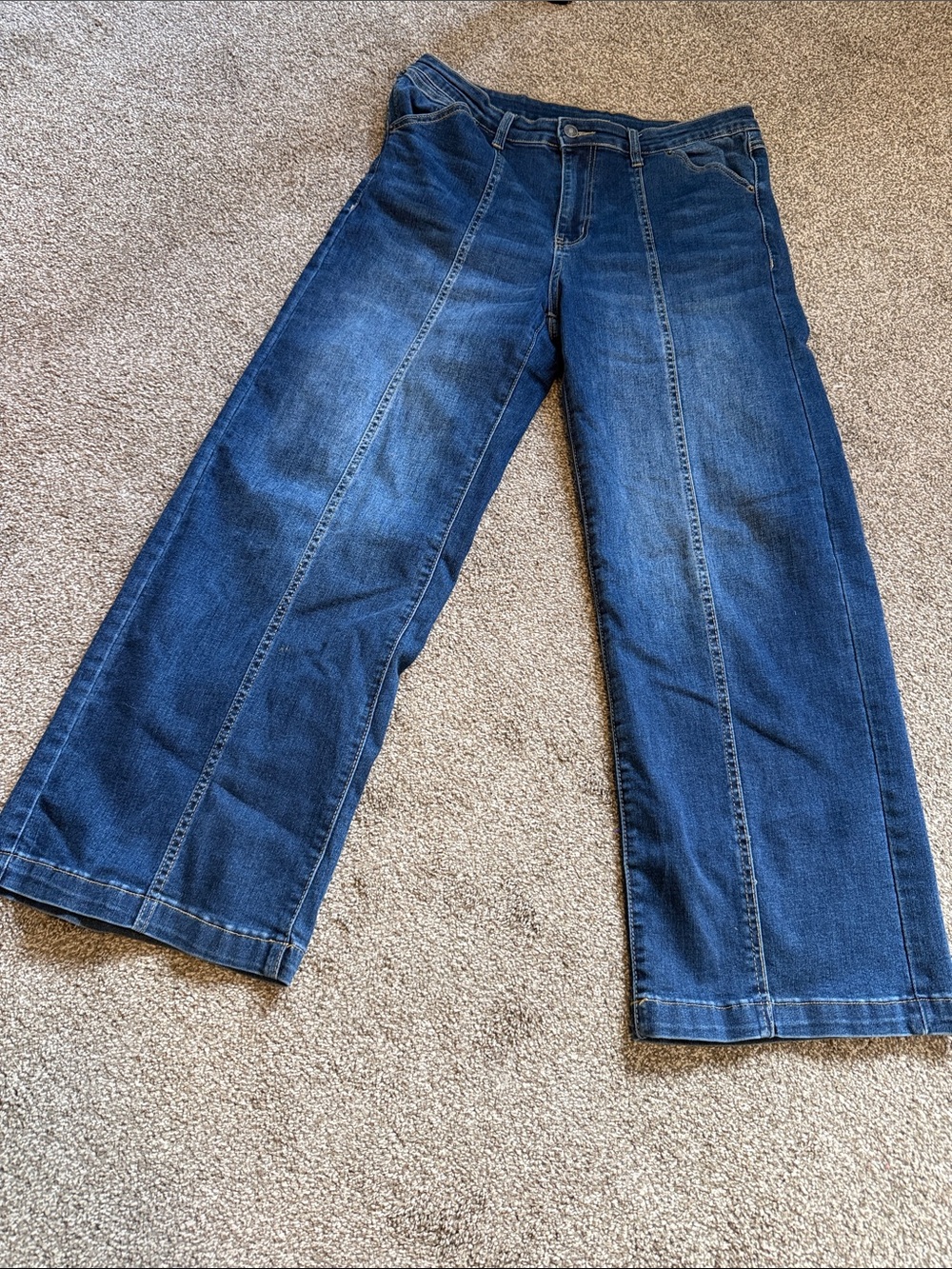2 for the price of 1 Cicy Bell Womens Wide Leg Jeans High Waisted Stretchy Baggy